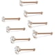 thumbnail image 3 of Piercing para la nariz en forma de L de acero inoxidable de 20 g, 1,5 mm, 2 mm, 2,5 mm y 3 mm, 8 unidades, 3 colores, 3 of 6