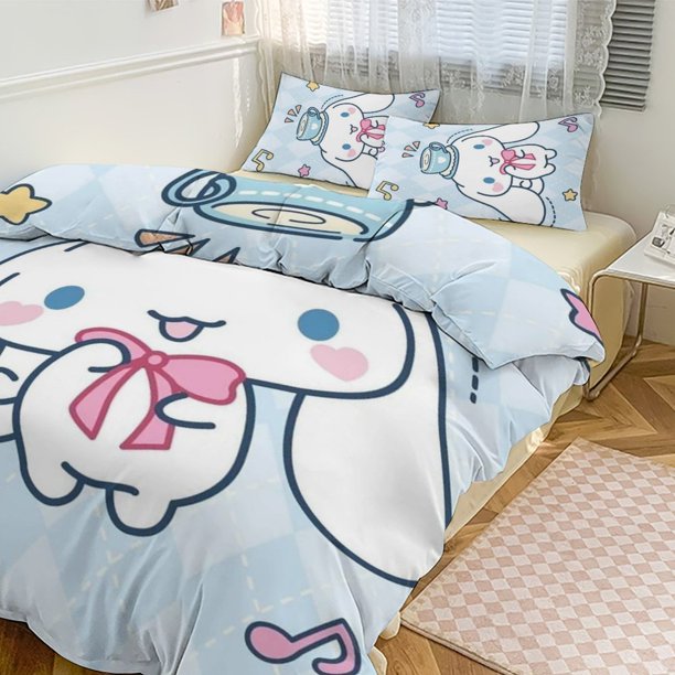 Cute Cinnamoroll Cartoon Character Duvet Cover Set Bedding Set 3D Cartoon Printed Comfortable And Soft Bed Set Room Decor for Bedroom