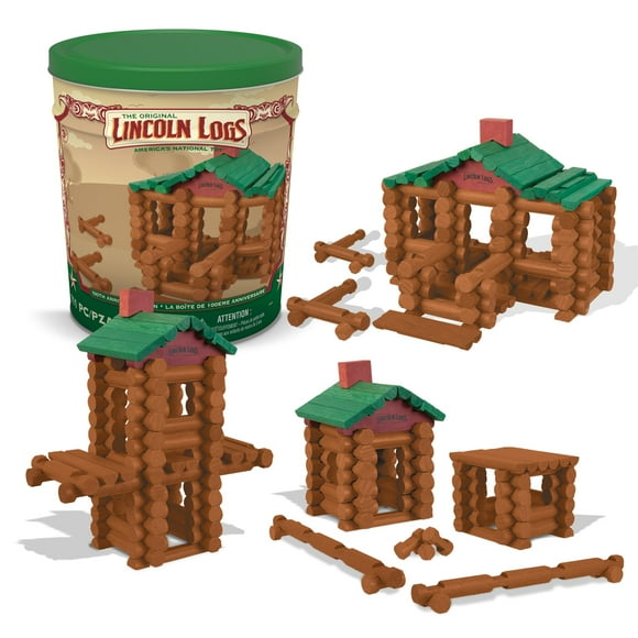 Lata de construcción Basic Fun Lincoln Logs para el centenario