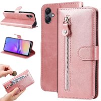 Gangxun - Funda Con Cremallera Para Samsung Galaxy A05, Carcasa Cartera De Cuero Pu Con Soporte Y Tarjetero