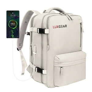 Mochila De Viaje Expansible Luxgear Nomadlifev2 Impermeable - Beige