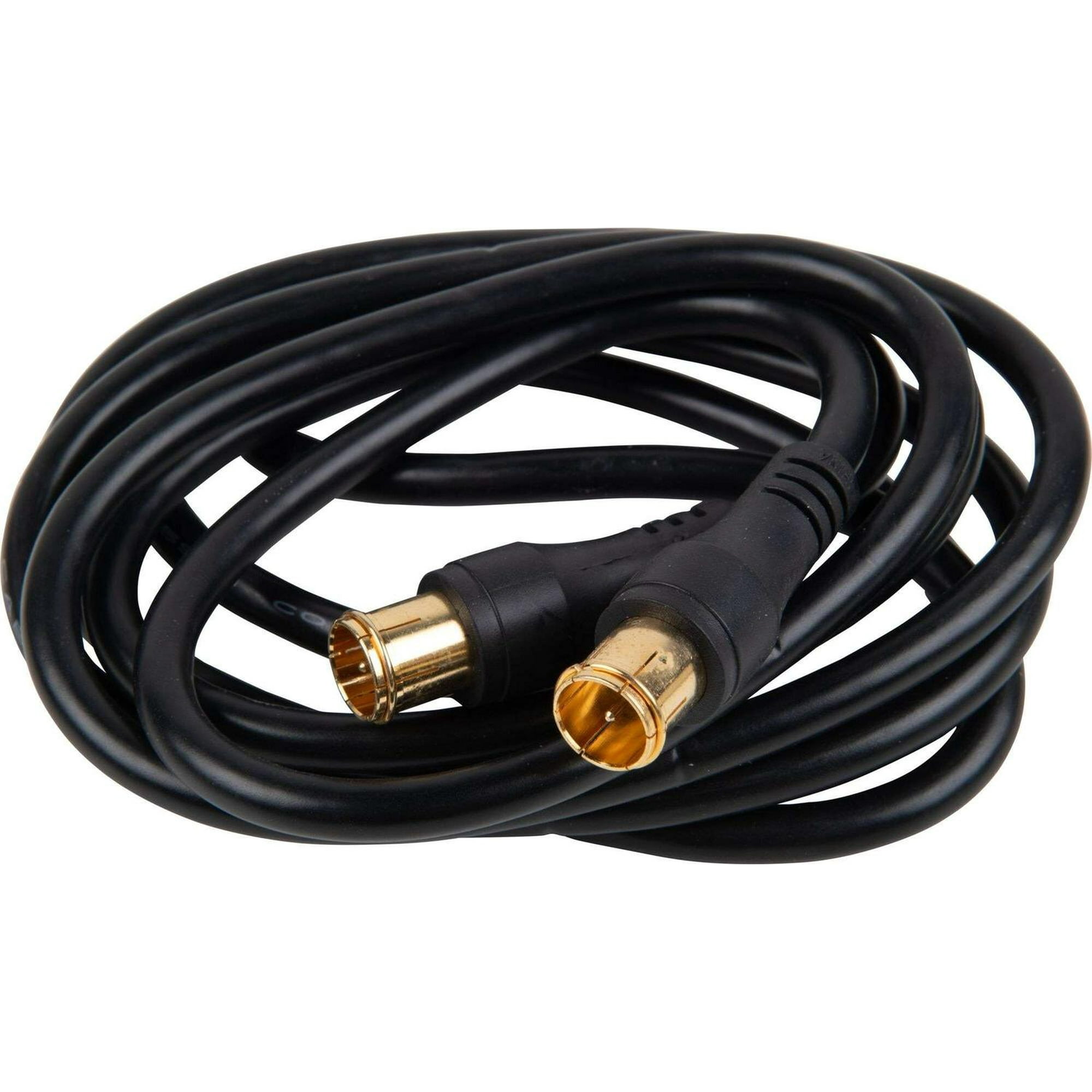 Gen - Cable Coaxial A Presion Conector F Tv Led Decodificador Negro