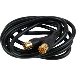 Gen - Cable Coaxial A Presion Conector F Tv Led Decodificador Negro