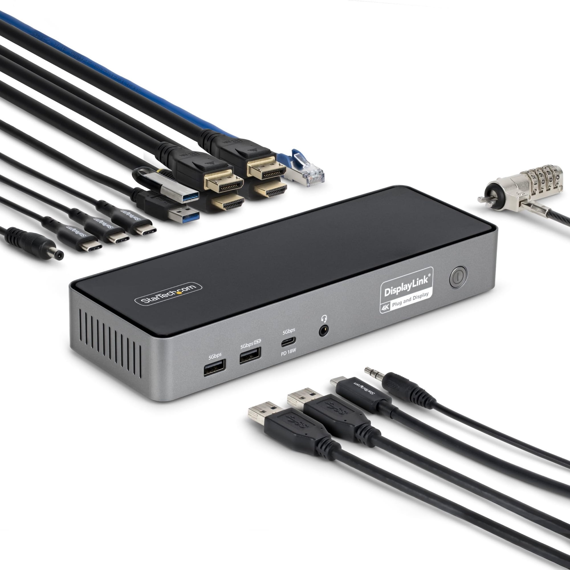 Startech.com - Estación De Acoplamiento Usb-c Startech Triple 4k 60 Hz 140 W