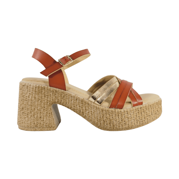 SANDALIAS BY PASS FASHION CAMEL MUJER | V25-Y5684-2 - Talla 40 CL / 27 CM