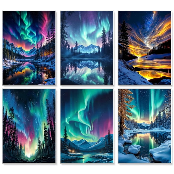 Kit de Pintura por Números Fountor Aurora 6 unidades (25x35 cm)