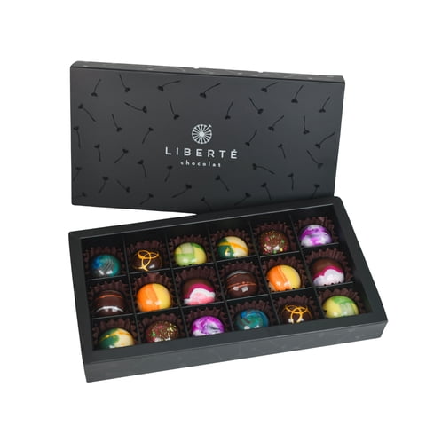 Liberté Chocolat - Bombones Veganos Mystica 18 Unidades