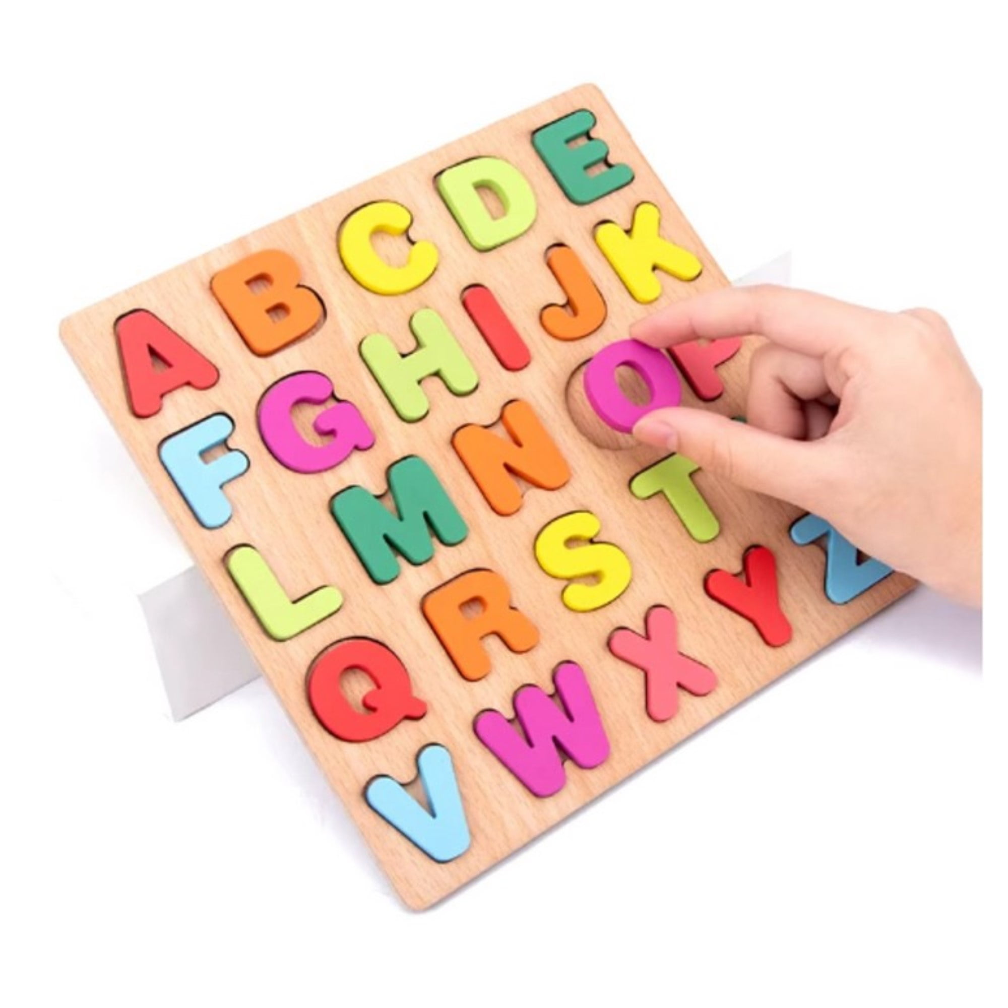 Trenza La Diversión: Juego De Figuras De Letras En Madera Montessori