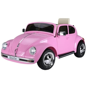 Coche Eléctrico Para Niños Aosom Volkswagen Beetle 6V Pink