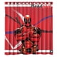 thumbnail image 1 of Cortina de ducha de Dead Pool, juego de cortina de baño con ganchos, tamaño 66 x 72 pulgadas, 1 of 3