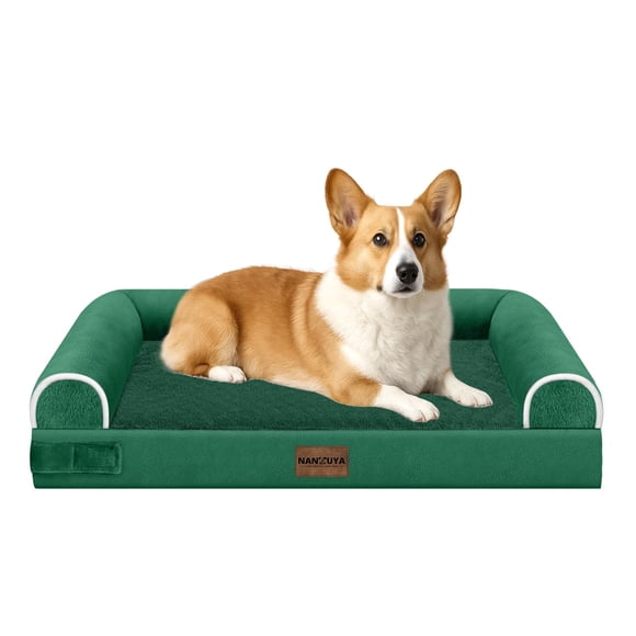 Cama Ortopédica para Perro Mediana Grande NANUYA Impermeable con Respaldo