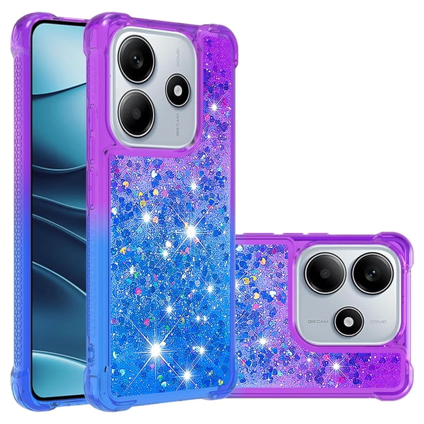 Funda Para Xiaomi Redmi Note 14 5g Con Diseño Gradiente Y Brillo Líquido Antigolpes Tpu