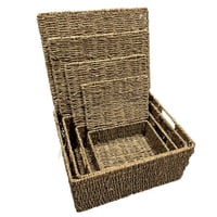 Bric - Canastos Organizadores Seagrass Con Tapa Set De 4