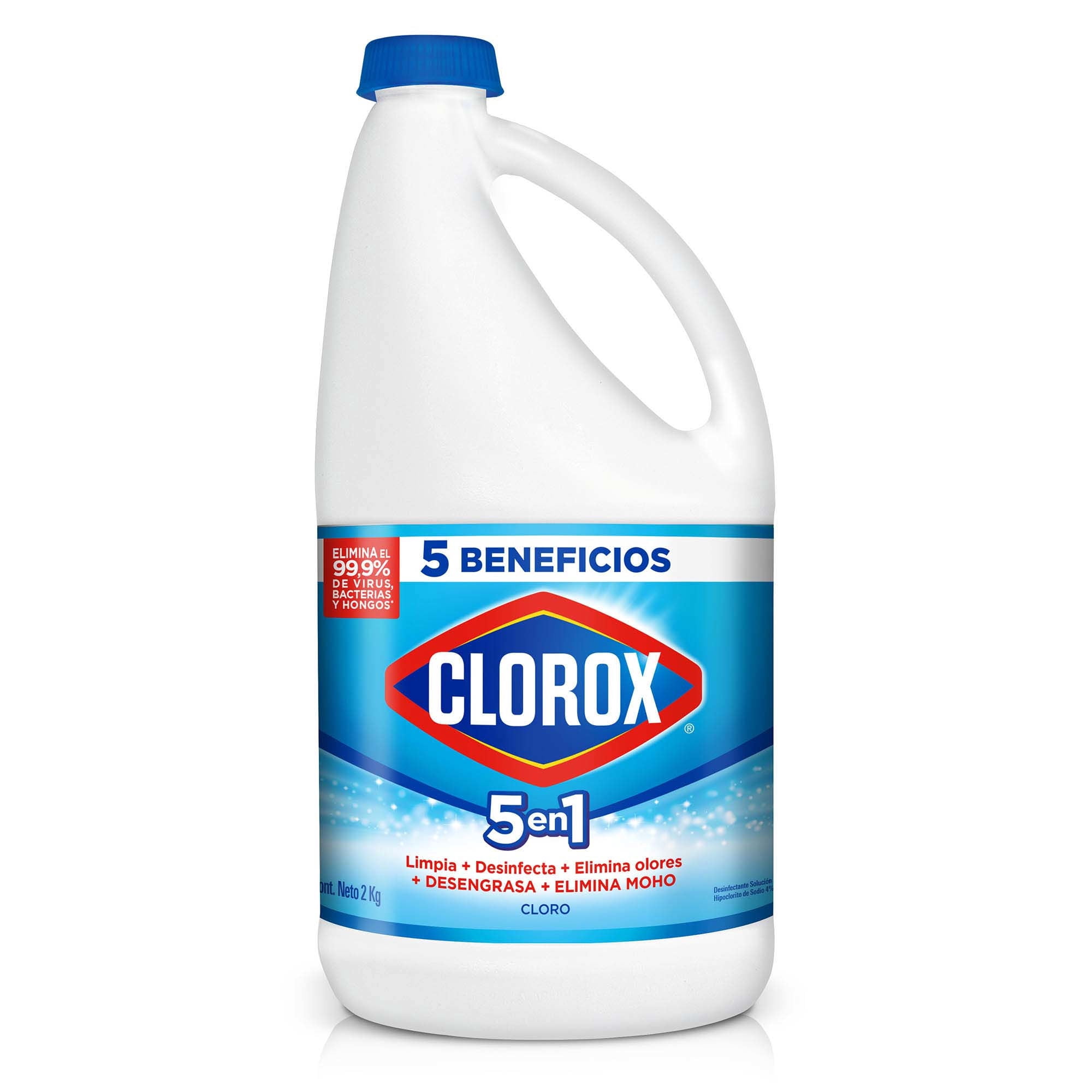 Cloro Triple Acción Líquido Tradicional Botella 2000 ml Clorox