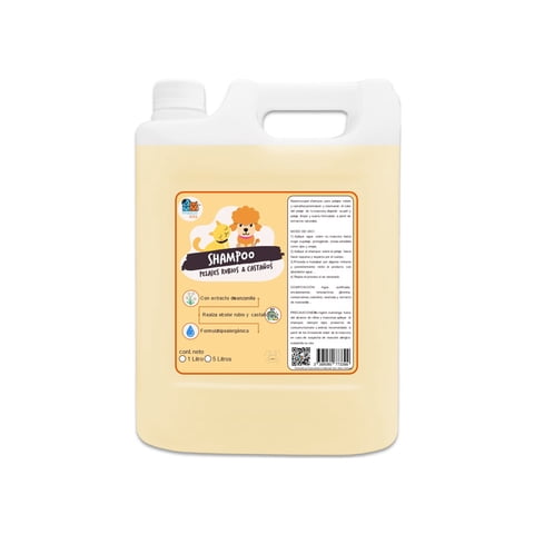 Mascokits - Shampoo Pelaje Rubios & Castaños Manzanilla 5 Lt P/ Perros