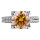 thumbnail image 1 of Anillos de Diamante Moissanita para Mujer 3Uds Corte Redondo Color D VVS1 Plata Esterlina 925 Anillo de Promesa Compromiso Boda Banda Juego Nupcial con Certificado, 1 of 7