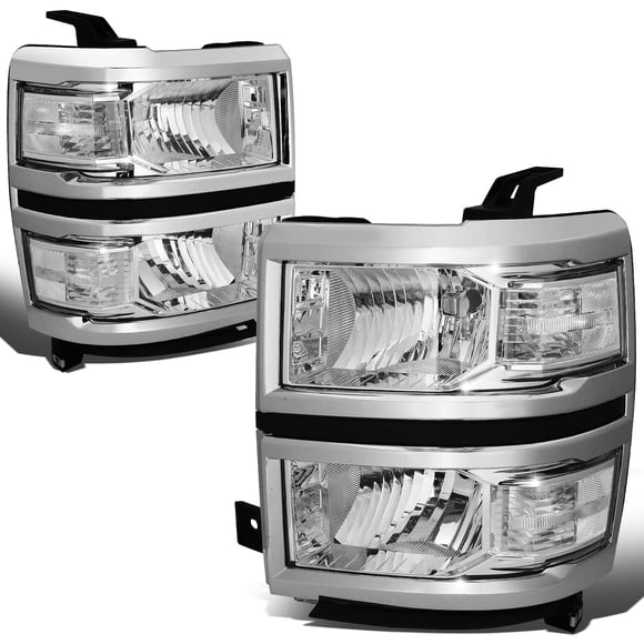 Faros DNA MOTORING Silverado 2014-2015 Cromo Transparente