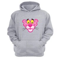 Genérico - Polerón Canguro La Pantera Rosa Gris Claro Talla M Unisex