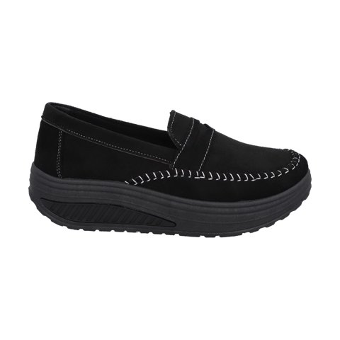 Mocasín Mujer Negro/Gris Sole Police