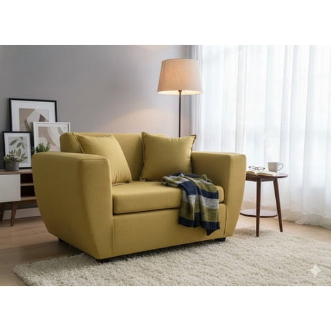 Deco Outlet - Sofa Kansas 2C Tela Mostaza