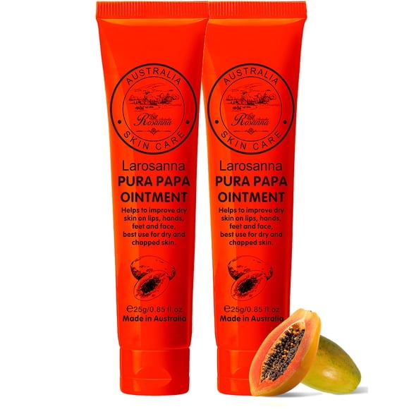 Larosanna Pomada de Papaya, 2 paquetes, bálsamo para la piel de 25 g