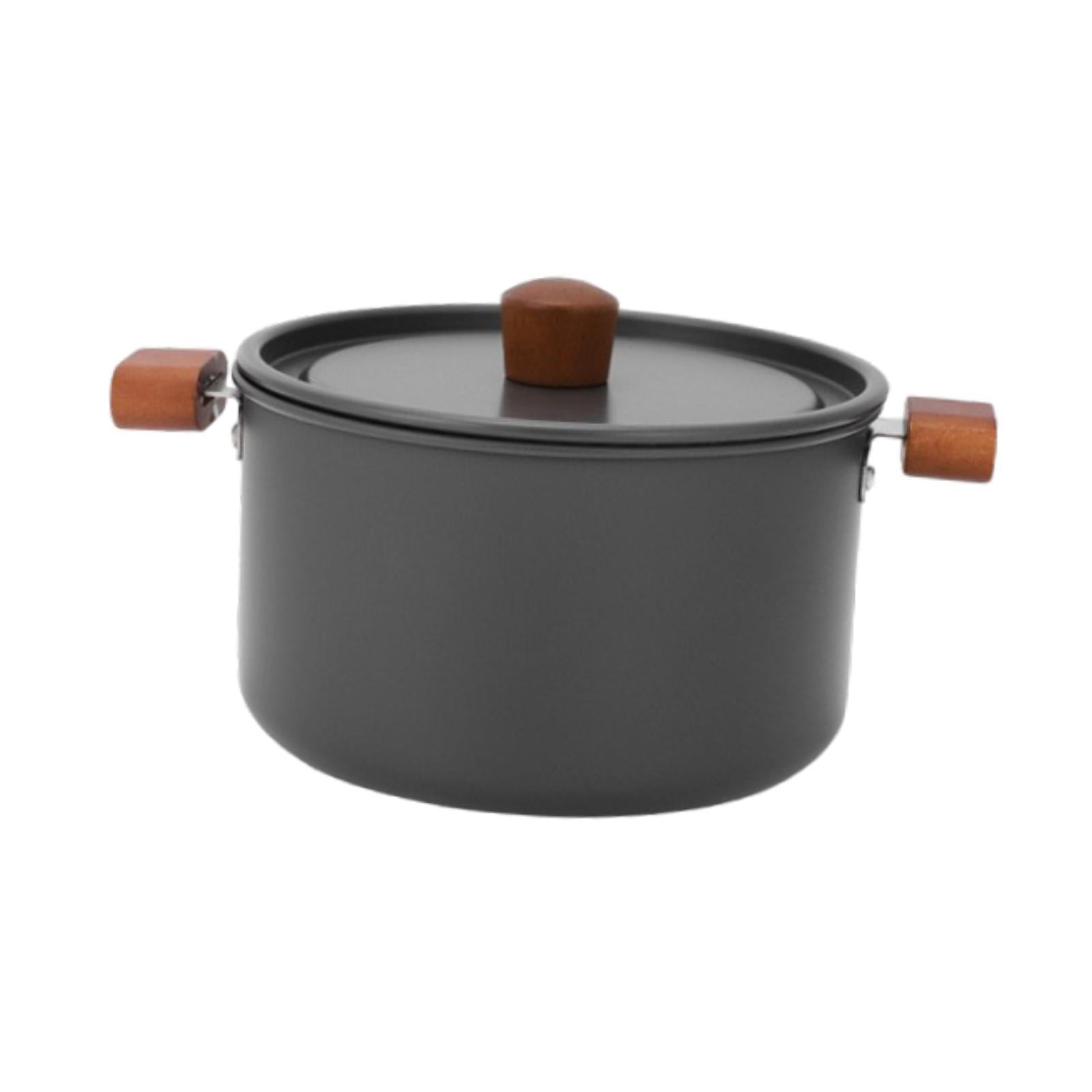 Bothyi - Olla Para Cocinar Al Aire Libre Redonda Para Acampar, Utensilios De Cocina Para Mochileros, Hogar, 2,8 L