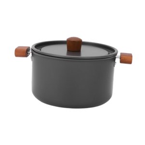 Bothyi - Olla Para Cocinar Al Aire Libre Redonda Para Acampar, Utensilios De Cocina Para Mochileros, Hogar, 2,8 L