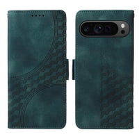 Carcasa Foxdock Google Pixel 9 Pro Xl De Cuero Pu, Diseño Acolchado Clásico, Protección Contra Caídas Y Rayones
