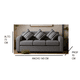 thumbnail image 3 of SOFA UCRANIA 3C TELA GRIS, 3 of 3