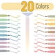 thumbnail image 2 of Iluminadores estéticos Mr. Pen con punta cincelada, colores pastel, 20 unidades, 2 of 9