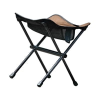 Magideal - Silla Plegable Taburete Para Acampar Asiento De Pesca Antideslizante Con Bolsa Silla Plegable Portátil De Acero Inoxidable Silla Pequeña Para Acampar Marrón