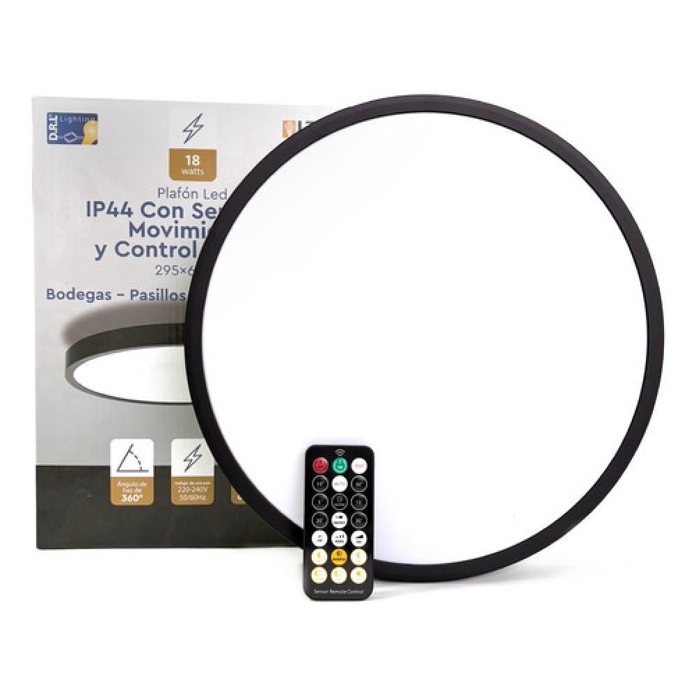 Foco Led Plafon Itd Sob. Redondo 18w Sensor Y Control Ip44