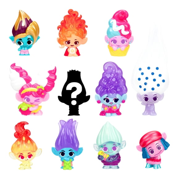 Figuras de juguete coleccionables DREAMWORKS TROLLS Fun Fair, paquete de 11