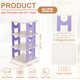 thumbnail image 2 of Uxcell Zapateros de pie de 4 niveles, organizador vertical estrecho apilable para almacenamiento de zapatos para puerta de entrada, garaje, entrada, armario y espacios pequeños, púrpura, 2 of 7