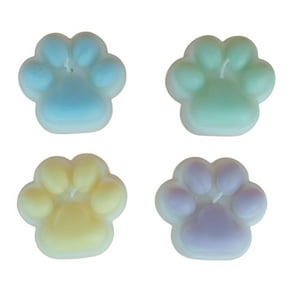 El Edén - 4 Velas Aromáticas Y Decorativas, Diseño Huellitas, Kawaii