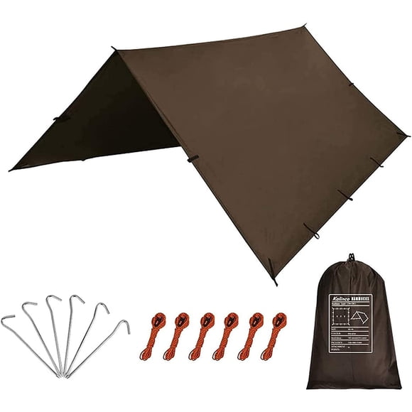Lona de acampada, hamaca, impermeable, impermeable, 3 x 3 m, Kalinco