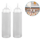 thumbnail image 1 of Juego de 2 dispensadores de alimentos transparentes y duraderos, sin fugas, con tapa para salsas, aceite y condimentos., 1 of 5