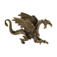 Bothyi - Mini Escultura De Dragón De Cobre Con Alas Para Colección De Mesa Auxiliar Decorativa