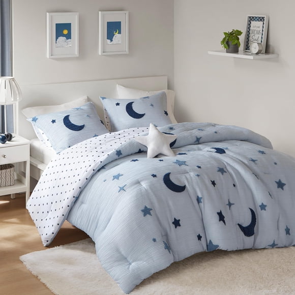 Juego de ropa de cama Intelligent Design Cosmos tamaño Full/Queen de 4 piezas