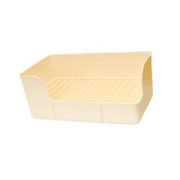 Magideal - Arena Para Conejos, Inodoro Para Mascotas, Suministros De Baño Para Animales, Bandeja De Arena De Esquina, Inodoro De Esquina Para Jaula De Conejos, A Blanco