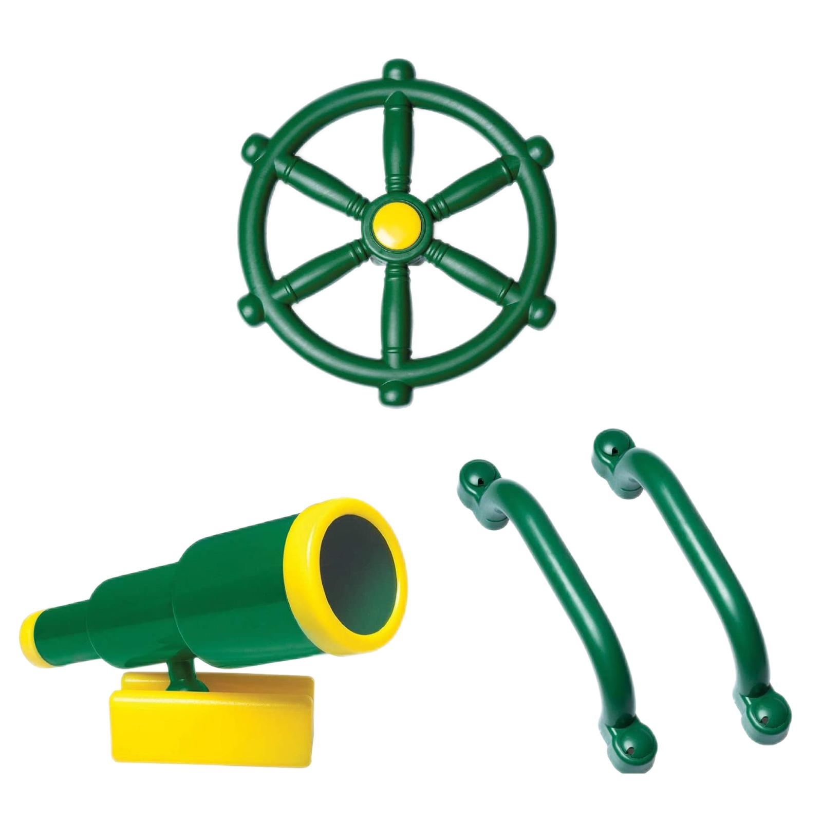 Magideal - Telescopio Para Patio De + Volante Y Manillar De Seguridad Para Niños, Accesorio De Equipo Para Gimnasio En La O Columpio