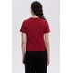 thumbnail image 3 of Polera Mujer Rib Crop Lisa Rojo Oscuro, 3 of 4