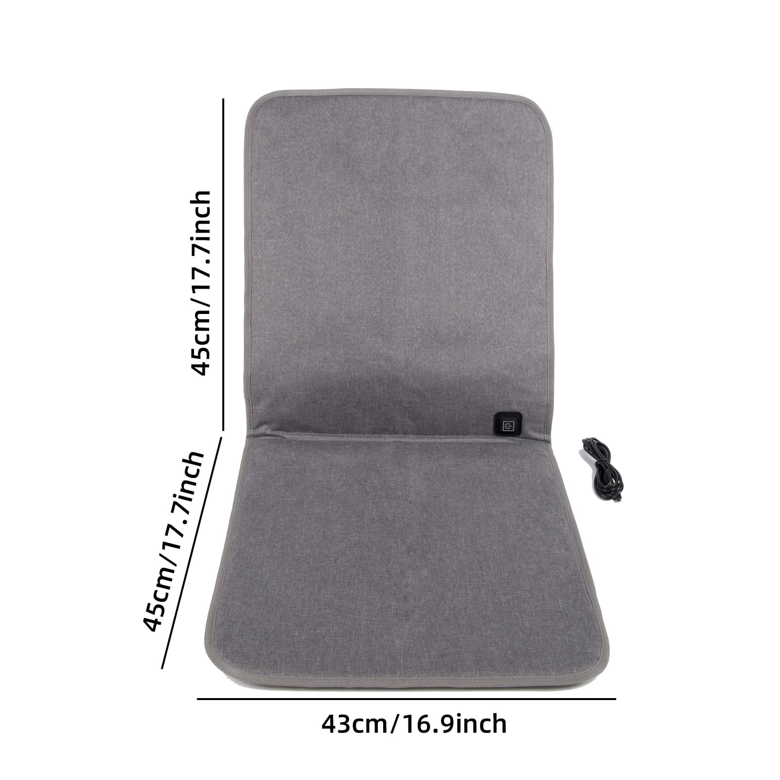 Xusx111 - Cojín De Asiento Caliente Usb Para Silla De Oficina, Gran Área De Calefacción Cojín De Calefacción De La Terapia De La Cubierta Del Asiento Caliente Para La Espalda, La Lumbar, La Cadera, El