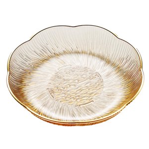 Bothyi - Platos De Ensalada Plato De Postre Apilable De Lujo Ligero Para Suministros Snack Postre Oro Transparente