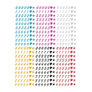 Magideal - 6 Piezas De Pegatinas Autoadhesivas, Útiles Escolares Para Diarios, Pegatinas, Papelería, Bricolaje, Convexo, Colorido, Portátil, Planificador, Calend , Números