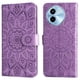 thumbnail image 1 of Funda tipo cartera FOXDOCK para Vivo Y38 5G , diseño girasol en relieve, cuero PU, cierre magnético, soporte y tarjetero, 1 of 5