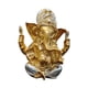 thumbnail image 3 of Estatua Del Señor Ganesha, Estatuilla India De Ganesha Para Sala De Estudio De Meditación, Interior Dorado, 3 of 5