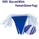 thumbnail image 2 of Guirnalda LUSEOAN 30 m Azul y Blanco 60 piezas de banderines, 2 of 7