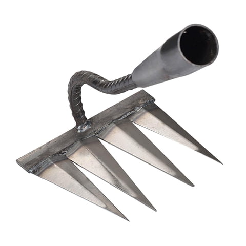 Ioensy - Jardinería Azada Vegetal Arado Plantación Granja Para Deshierbe Jardín 4 Dientes