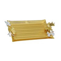 Bothyi - Bandeja De Metal Para Frutas, De Hierro, Estilo Vintage, Dorada, Para Guardar Joyas, Para Escritorio, Cocina, Hogar